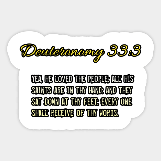 Deuteronomy 33:3 Sticker by Yachaad Yasharahla